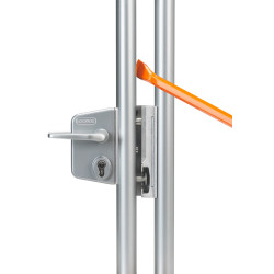 LOCINOX® Zámkový set LAKQ U2 pre profil Ø80 - Ø100 mm (kazeta, zámok, hliníkové kľučky, cylindrická vložka), strieborná farba LOCINOX® Zámkový set LAKQ U2 pre profil Ø80 - Ø100 mm (kazeta, zámok, hliníkové kľučky, cylindrická vložka), strieborná farba